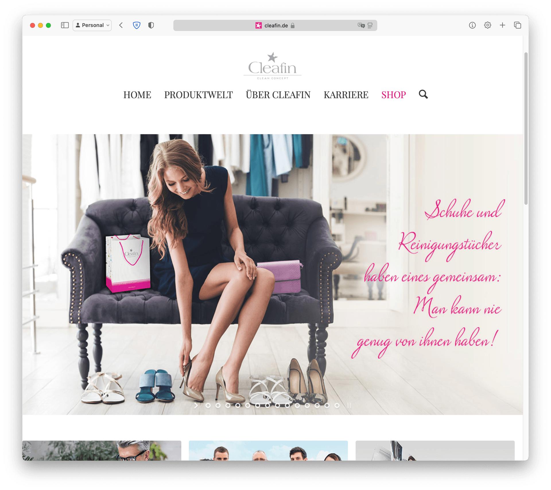 screenshot of Cleafin Marketplace project